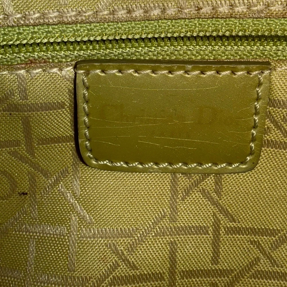 Dior Vintage Maris Pearl Green Leather Mini Tote, Lady Dior Galliano era Y2K
